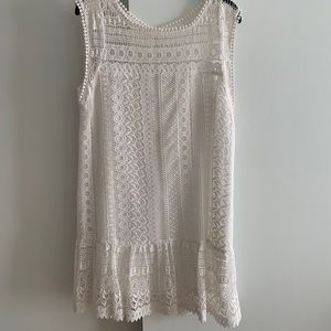White lace smock dress